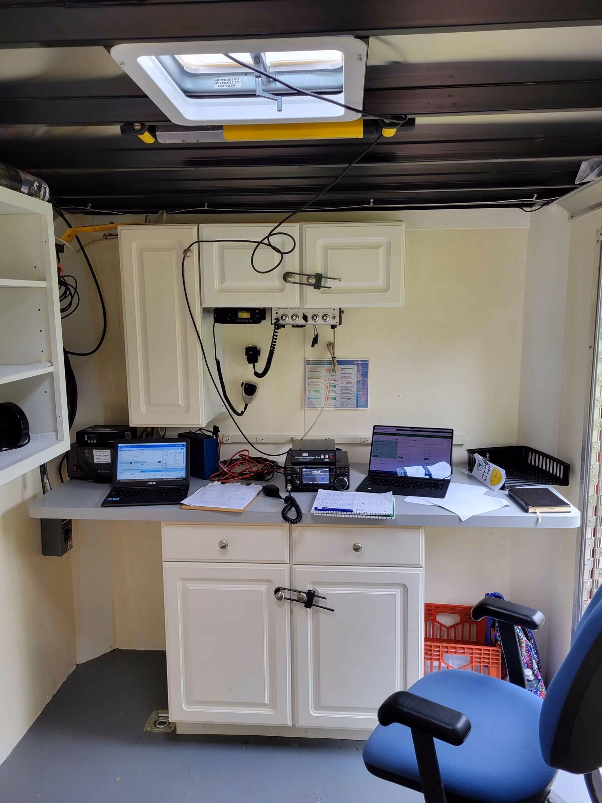 Inside the Wallingford CERT communications trailer