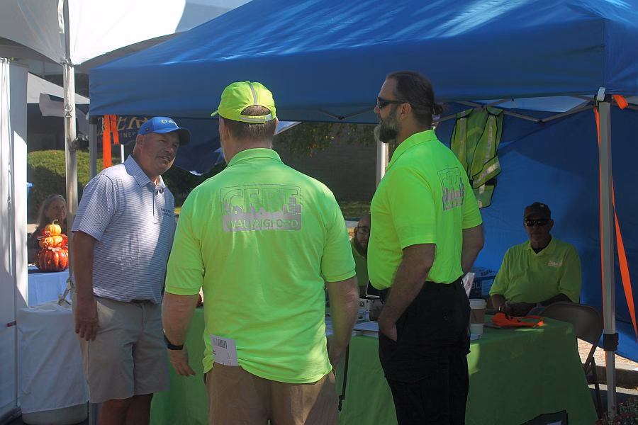 CERT volunteers at the Wallingford CERT tent at Celebrate Wallingford