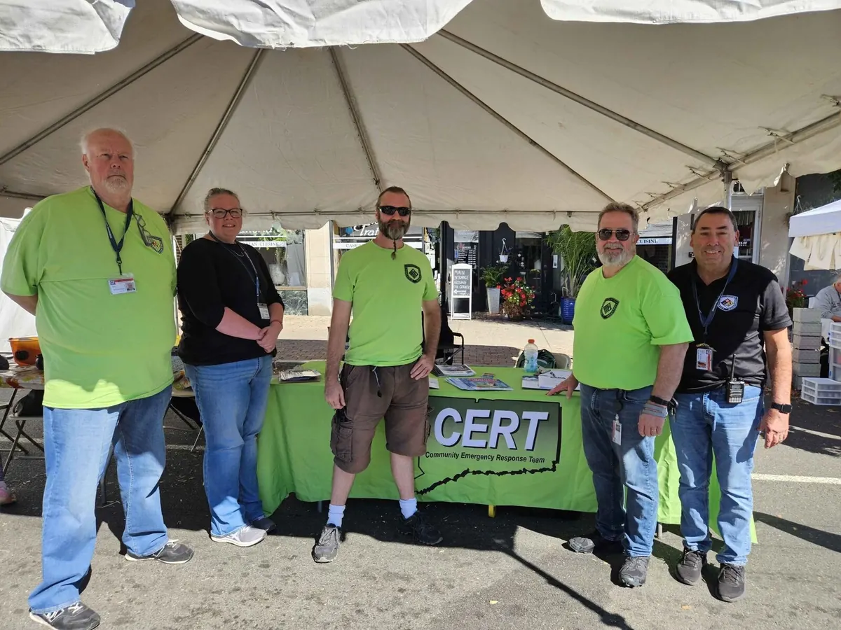 The CERT booth at Celebrate Wallingford